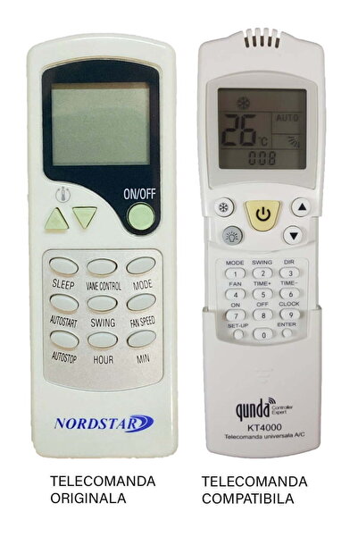 vidsel Τηλεχειριστήριο κλιματισμού αντικατάστασης για Nordstar ZH/LW-01 (491)