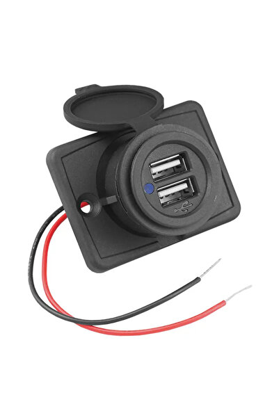 LTC Πρίζα αυτοκινήτου 12V/24V 2x USB 5V /2.4A 60x45x40mm LXG522