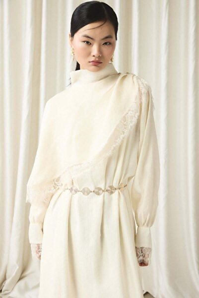 ASEDE Εισαγόμενο φόρεμα Aller Premium με δαντέλα και ζώνη