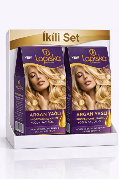 Lapiska Professional Argan Yağlı Yoğun Saç Açıcı 2'li Set Yıpratmayan Profesy...
