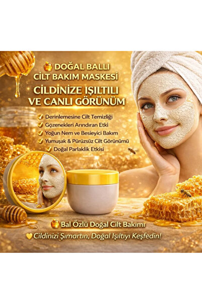 SETBEAUTY Doğal Ballı Cilt Bakım Kil Maskesi 350 GR