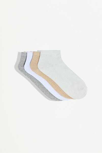 LEFTIES Metalik bilekte çorap (4’lü Pack)