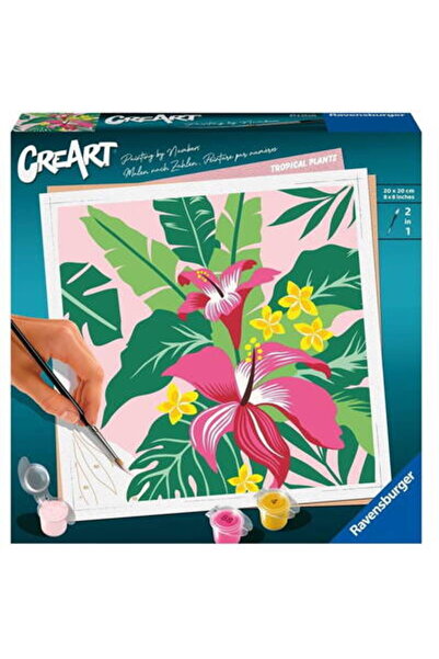 RAVENSBURGER Jucarie creativa Set pictura pe numere CreArt Flori tropicale, R...