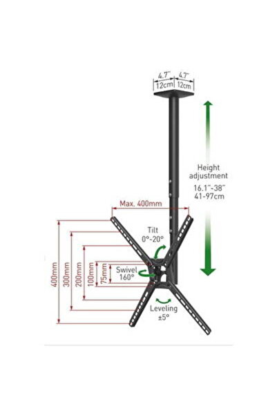 Barkan Βάση τηλεόρασης / οθόνης Βάση τηλεόρασης 13 " -65 "   τηλεσκ...