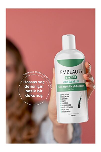 ROSSMANN Embeauty Kepek Ve Egzema Karşıtı 9 Aktifli Kepek Karşıtı Tuzsuz Sampuan 400 ml