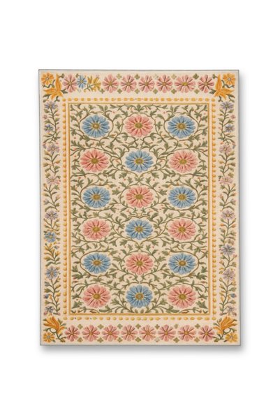 Rugs Modern Halı Sdt Papatya Garden Classic Frame Woven Base Decorative Carpe...
