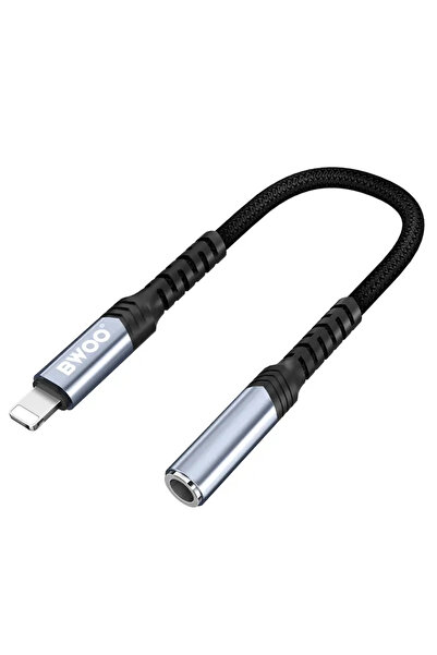 Bwoo Προσαρμογέας ήχου Lightning σε JACK 3.5 χιλ. θηλυκό 10εκ. μαύρο BO-BZ48