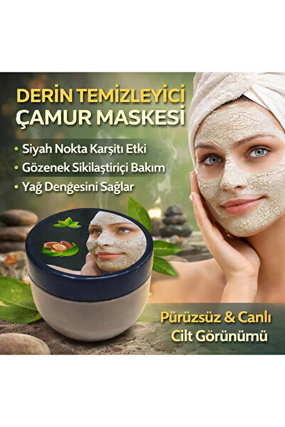 SETBEAUTY Doğal Argen Yağı Özlü Cilt Bakım Kil Maskesi 350 GR