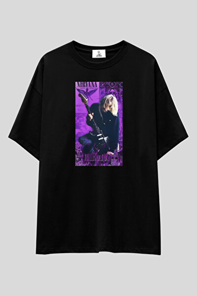 UmbraWear Nirvana Kurt Cobain t Shirt |   Unisex 100% Cotton Black Printed Gr...