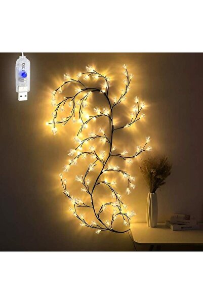 SIKS Ghirlandă luminoasă decorativă tip ramură, 72 LED-uri, 1,6 metri, Alimen...