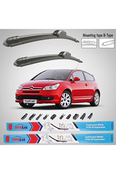TEAMCAR Citroen C4 Coupe (2004–2010) Επίπεδες Υαλοκαθαριστήρες |   Μπροστινό ...