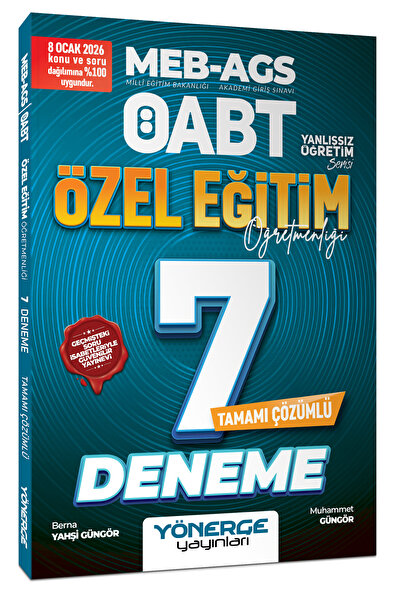 Yönerge Yayınları 2026 MEB-AGS ÖABT Özel Eğitim Öğretmenliği 7 Deneme Tamamı ...