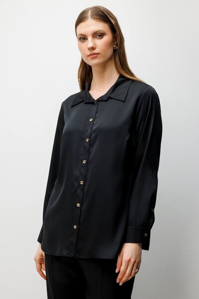 Rain and River Ekol plus size satin look shirt