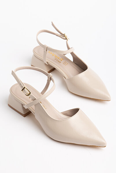 tayyarshoes Γυναικείες μπαλαρίνες με λουράκια και ζώνη, ανοιχτή πλάτη, μυτερή...