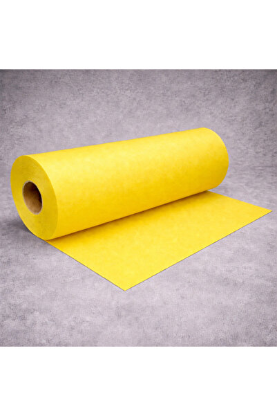Kuzey 50 Meters One Piece 70 cm Width Fiber Yellow Tela Fabric Yellow Decorat...