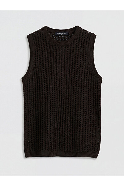 LC Waikiki Peak New Season Crew Neck Openwork Women's Knitwear Sweater
