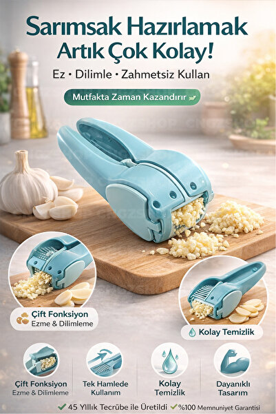 CNGZSHOP Garlic Crusher & Slicer – Multifunctional Practical Kitchen Tool