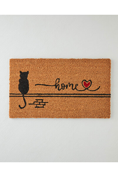 English Home Meow Home Kapı Önü Paspası 35x60 cm Natural