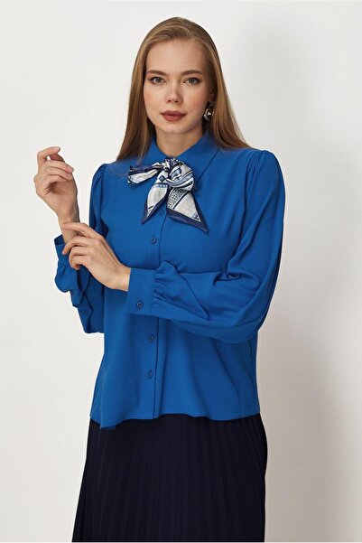 Alvina Shirt Collar Bluz 46441
