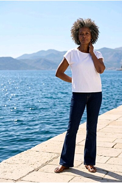 hies Γυναικείο τζιν παντελόνι με ψηλή μέση, στενή εφαρμογή, σπανιολικό μανίκι...