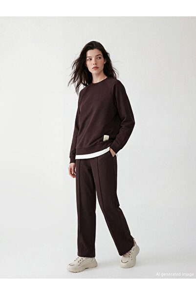 LC Waikiki Nevavm Farkıyla Lcw Comfort Brown Elastic Waist Soft Touch Women's...