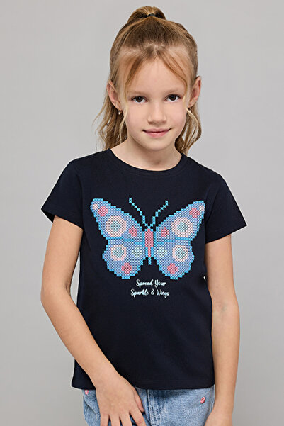 R&B Printed T-Shirt with Crew Neck and Short Sleeves