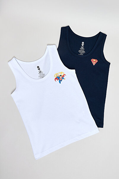 R&B 2 Pack Superman Print Vests