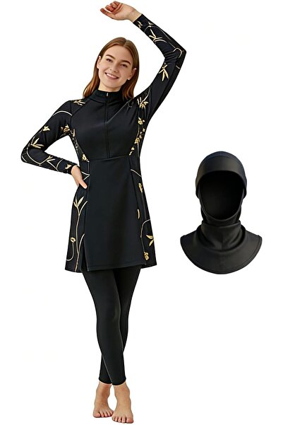 casme Women Muslim Modest Swimwear Islamic Burkini Two-Piece Bathing Suits Lo...