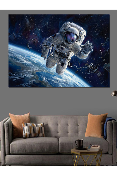 Artmeg Astronaut și Pământul în spațiul cosmic - Pânză decorativă - Masă din ...