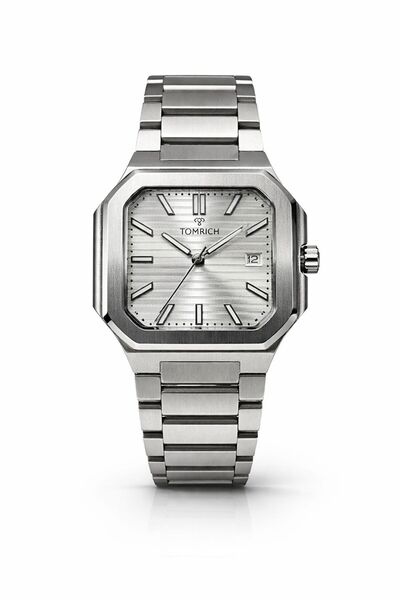 TOMRICH Vertex Men’s Luxury Analog Watch Stainless Steel Square Case White Dial