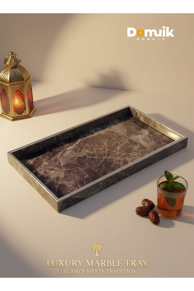 Domuik square Serving Tray for Coffee Table, Tea, Food, Jewelry Drawer Organi...