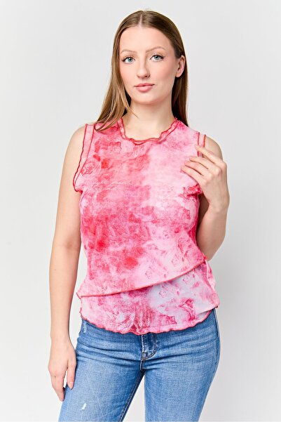 Don't Call Me Jennyfer Women Crew Neck Sleeveless Graphic Print Tank Top, Mul...