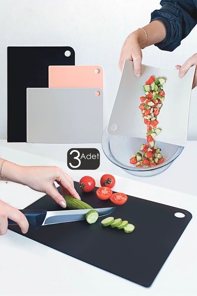 Elis Concept Prs Kesme Tahtası Seti Plastik Kesme Tahtası Esnek Kesme Tahtası Seti Doğrama Tahtası S