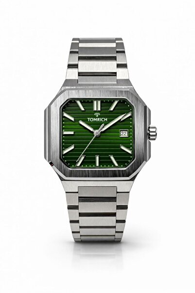 TOMRICH Vertex Men’s Luxury Analog Watch Stainless Steel Square Case Green Di...