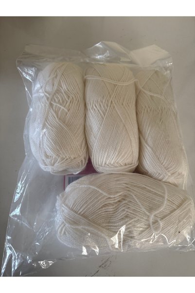SÜSLÜTASARIM Himalaya örgü ipi (420-450 gram) kırık beyaz