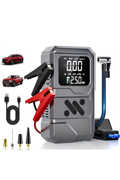 Yenimiyeni 12.000 Mah Tank Modeli Akım Korumalı Hava Kompresörlü Akü Takviye ...
