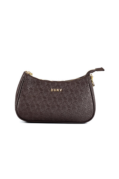 Dkny حقيبة كتف هلالية الشكل بطباعة شعار DK الكلاسيكي، حقيبة تحت الذراع بأسلوب...
