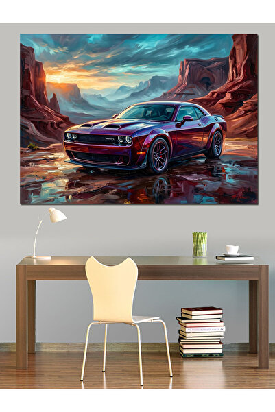 Artmeg Pânză decorativă cu mașini sport moderne pe Drumul Canyons - Tablou di...