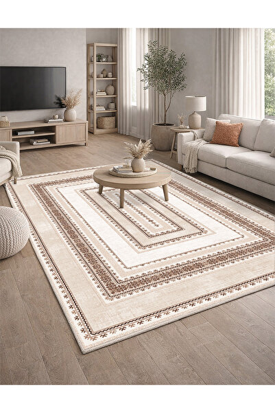 Lioara Home Modern Desen Dijital Baskılı Halı – Kaymaz Taban, Leke Tutmaz, Sa...