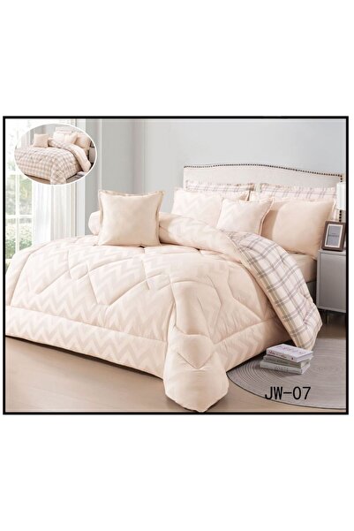 Moon مفرش الصيف اصاله نفر ونص 4قطع لمحبين الفخامه (وجهين )