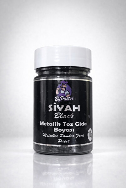 By Paster Yenilebilir Metalik Toz Gıda Boyası Siyah 10 Gr