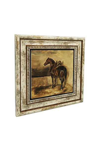 Sadrazam Ζωγραφική με λάδι με θέμα το άλογο στην αχυρώνα, Εκτυπωμένος πίνακας...