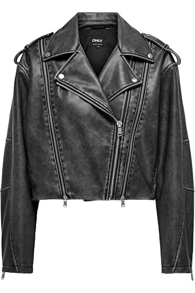 ONLY Women's Onlcasey Faux Leather Biker Otw Jacket