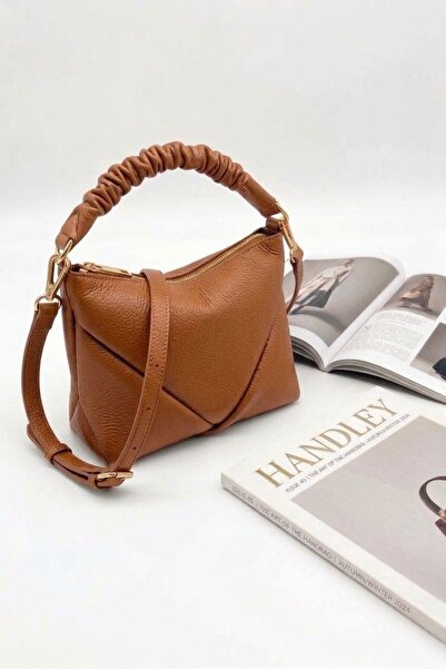 Handley Women's Shoulder Bag with Knitted Handle Detail