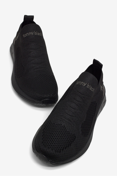 Tonny Black Ανδρικά μαύρα παπούτσια Eva Sole Comfortable Fit για καθημερινή χ...