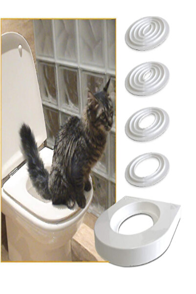 handanca Kedi Tuvalet Eğitim Seti Klozet Alıştırma Aparatı Tuvalet Eğitimi
