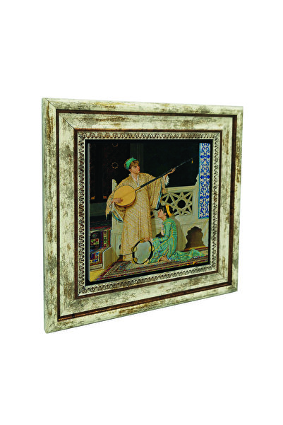 Sadrazam Εκτύπωση εικόνας με δύο κορίτσια μουσικοί σε πίνακα από φυσική πέτρα...