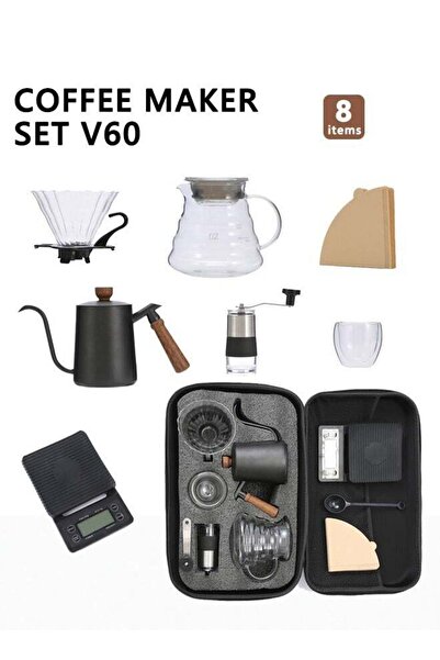 Yelajoy V60 Drip Coffee Maker Set, 7Pcs Coffee Tools with Portable Travel Bag...
