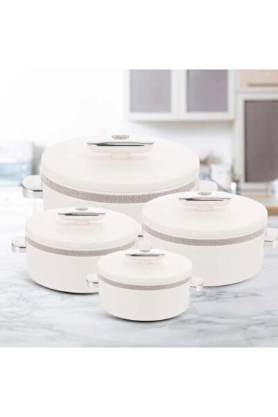 Nayasa Sapphire Inner Stainless Steel Regular Casserole Set of 4