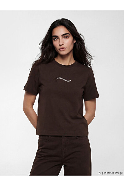 LC Waikiki Tricou de damă NEVAVM, imprimat cu diferența, 100% bumbac